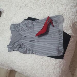 NY&C Elegant Gray Sleeveless Top
